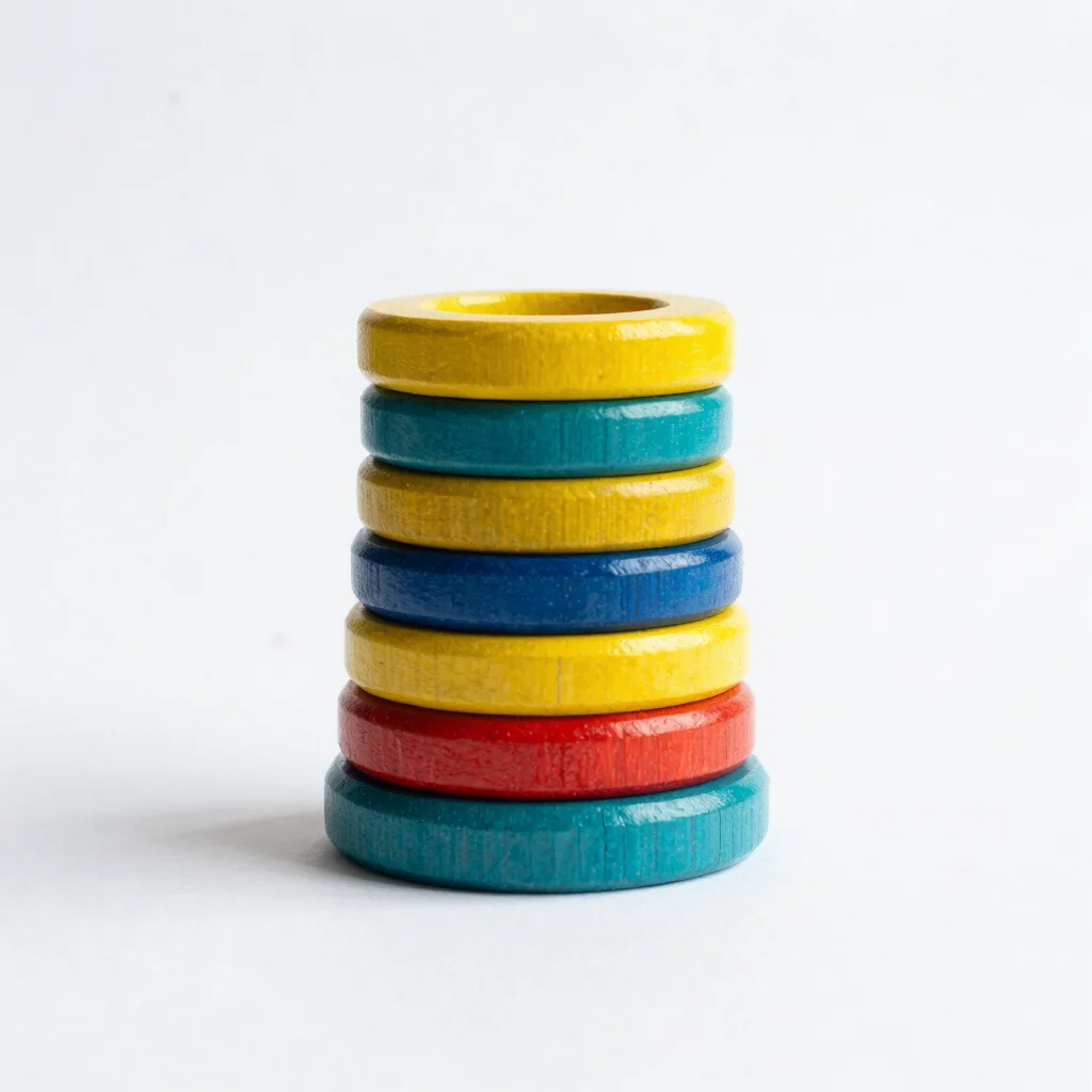 Rainbow Stacking Wooden Rings